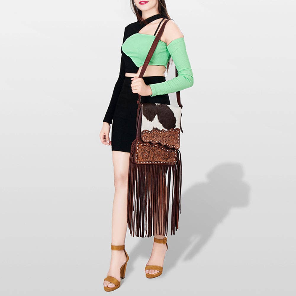 Crossbody Hair-On Genuine Western Leather Women Bag