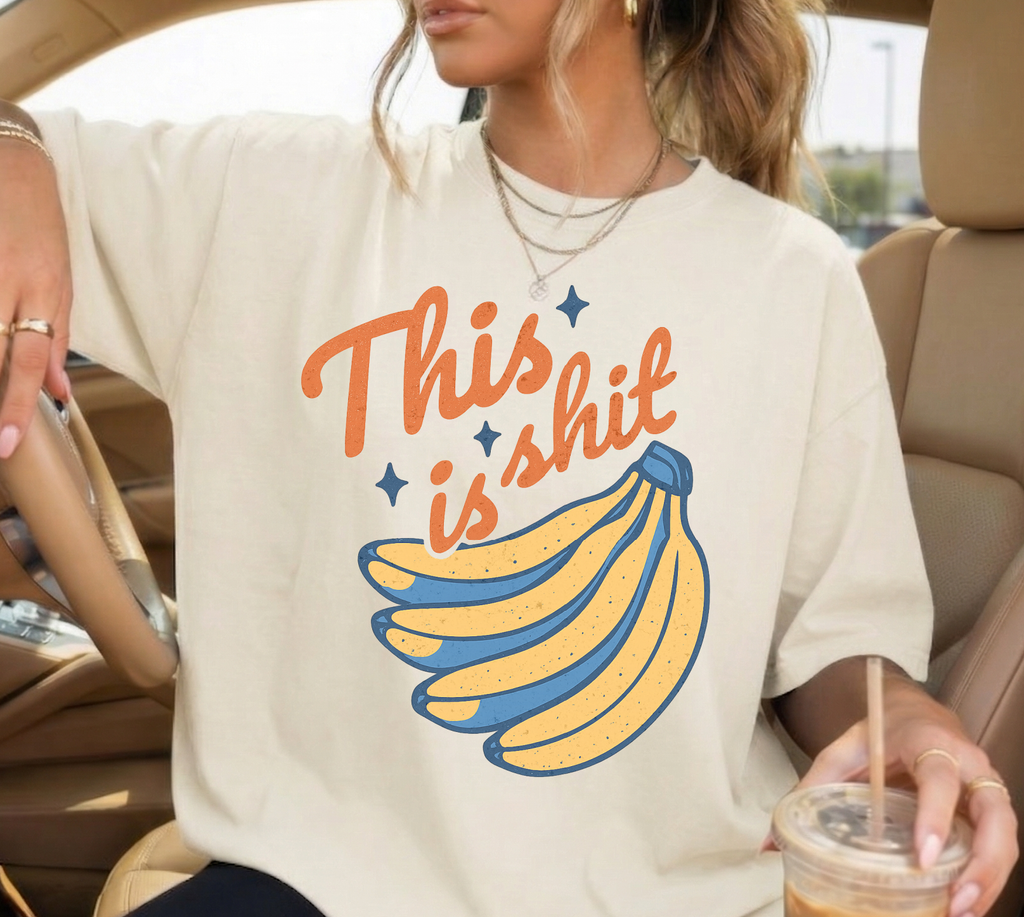 T-Shirt This Is My Shit Banana Humor Retro Vintage