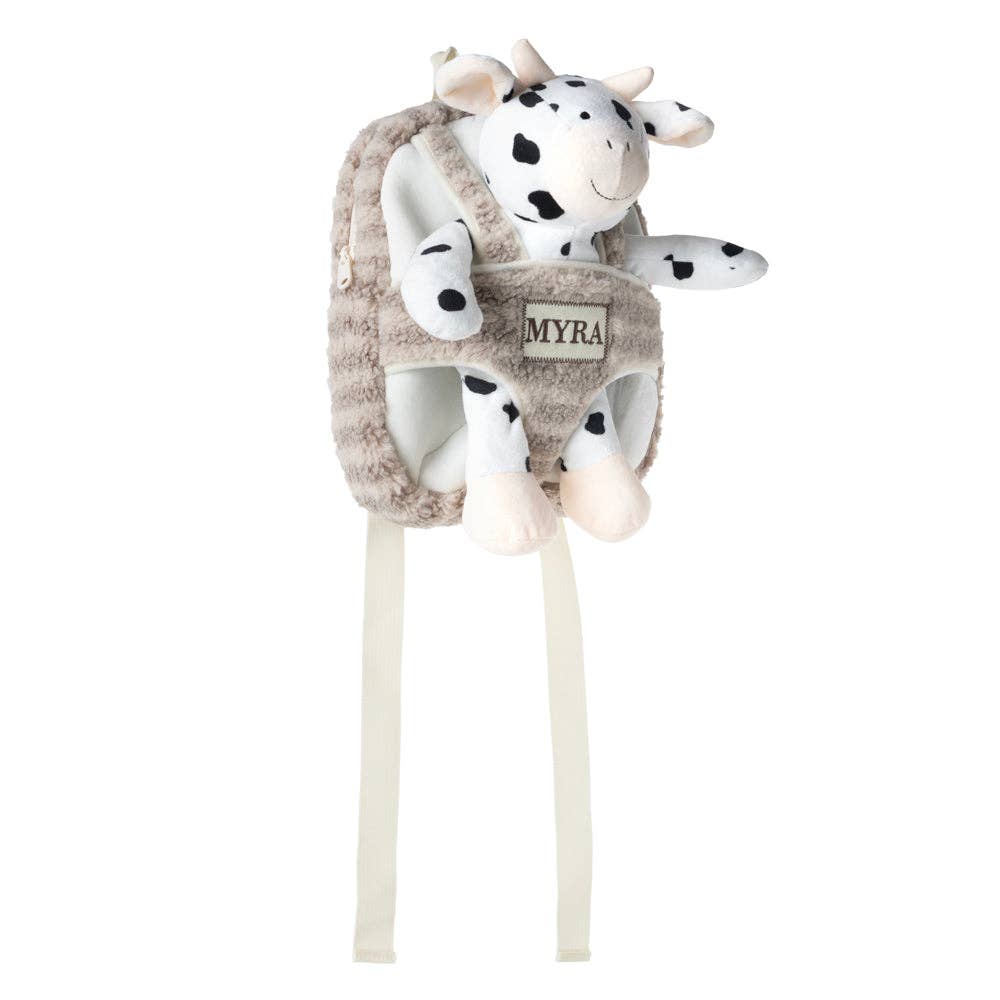 Little Moo Kids Backpack in Toffee Ranch