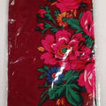 floral Border Pattern red