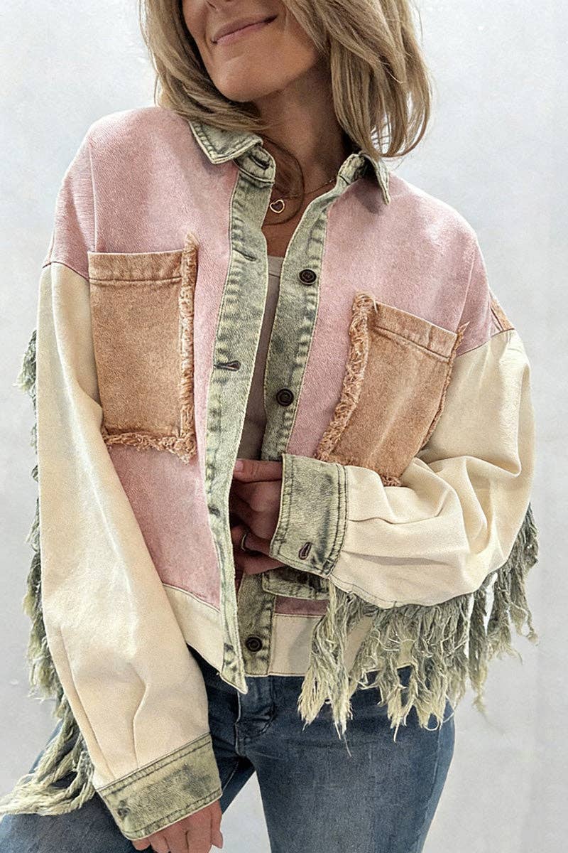 Stylish Patchwork Denim Jacket