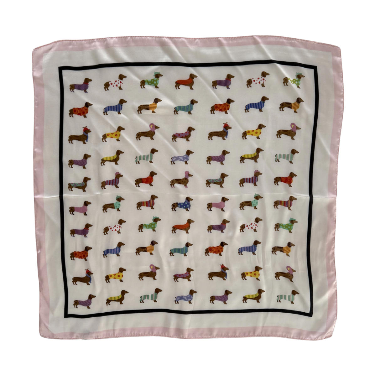 Scarf | Dachshund Print | Pink