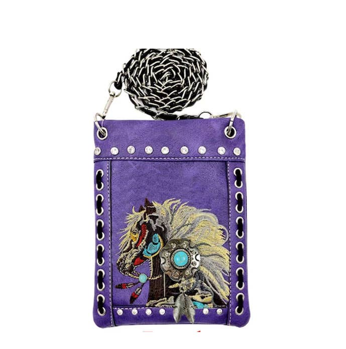 Small purple horse bag