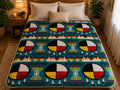 *Medicine Wheel Queen 2-Ply Flannel Blanket – 80 x 87 inch