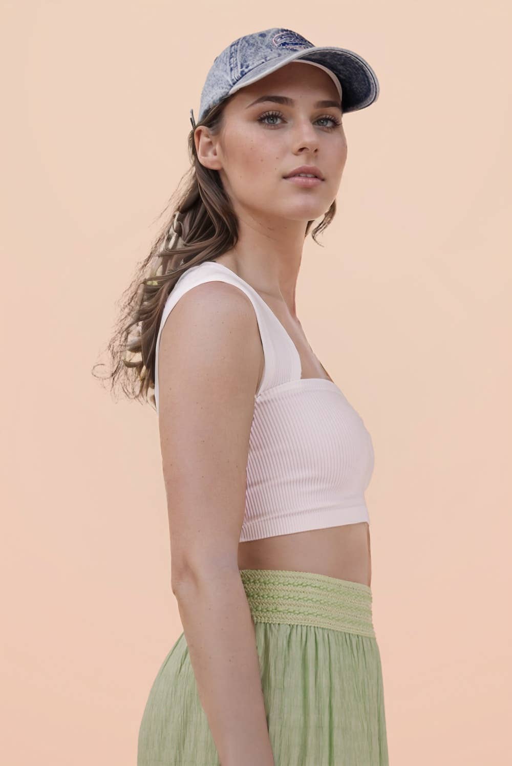 Sweetheart Neckline Fitted Knit Crop Top