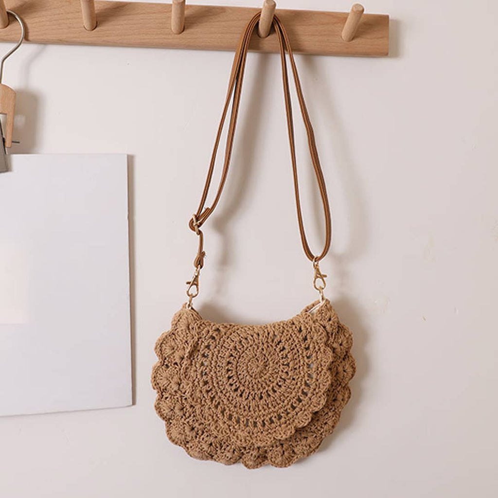 Crochet Crossbody Hollow Out Woven Shoulder Bag