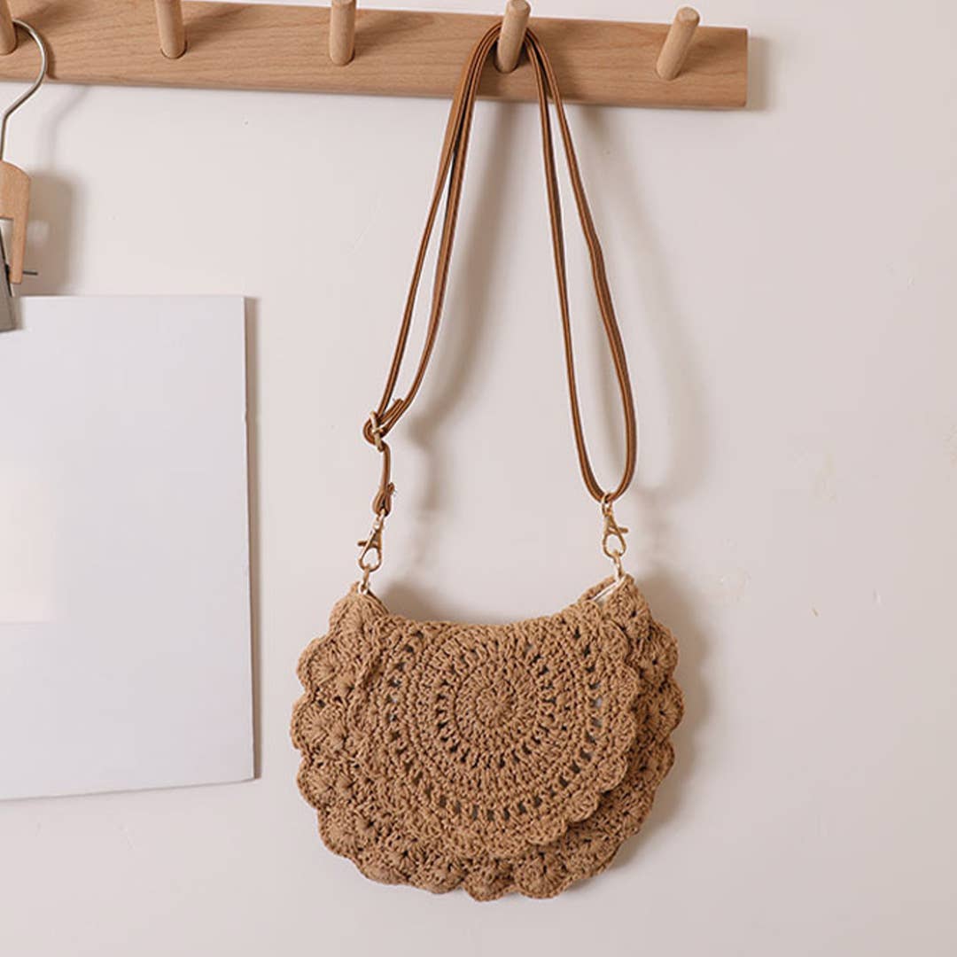 Crochet Crossbody Hollow Out Woven Shoulder Bag