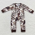 Baby Cowhide Zip Rompers