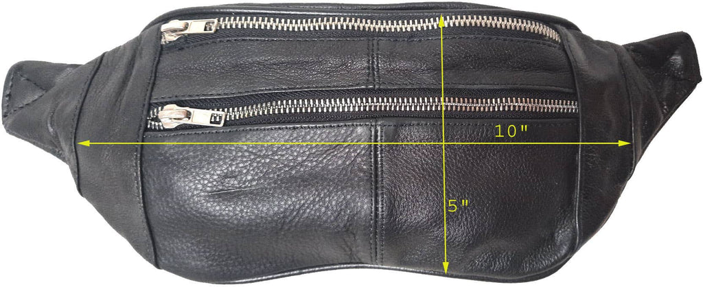 Genuine Cowhide  Leather Fanny Bag Waist Belt Pouch #3602
