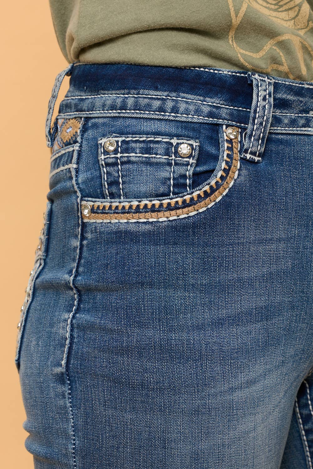 BOOTCUT STRETCHY WOMEN'S BLING JEANS WESTFIELD EAGLE