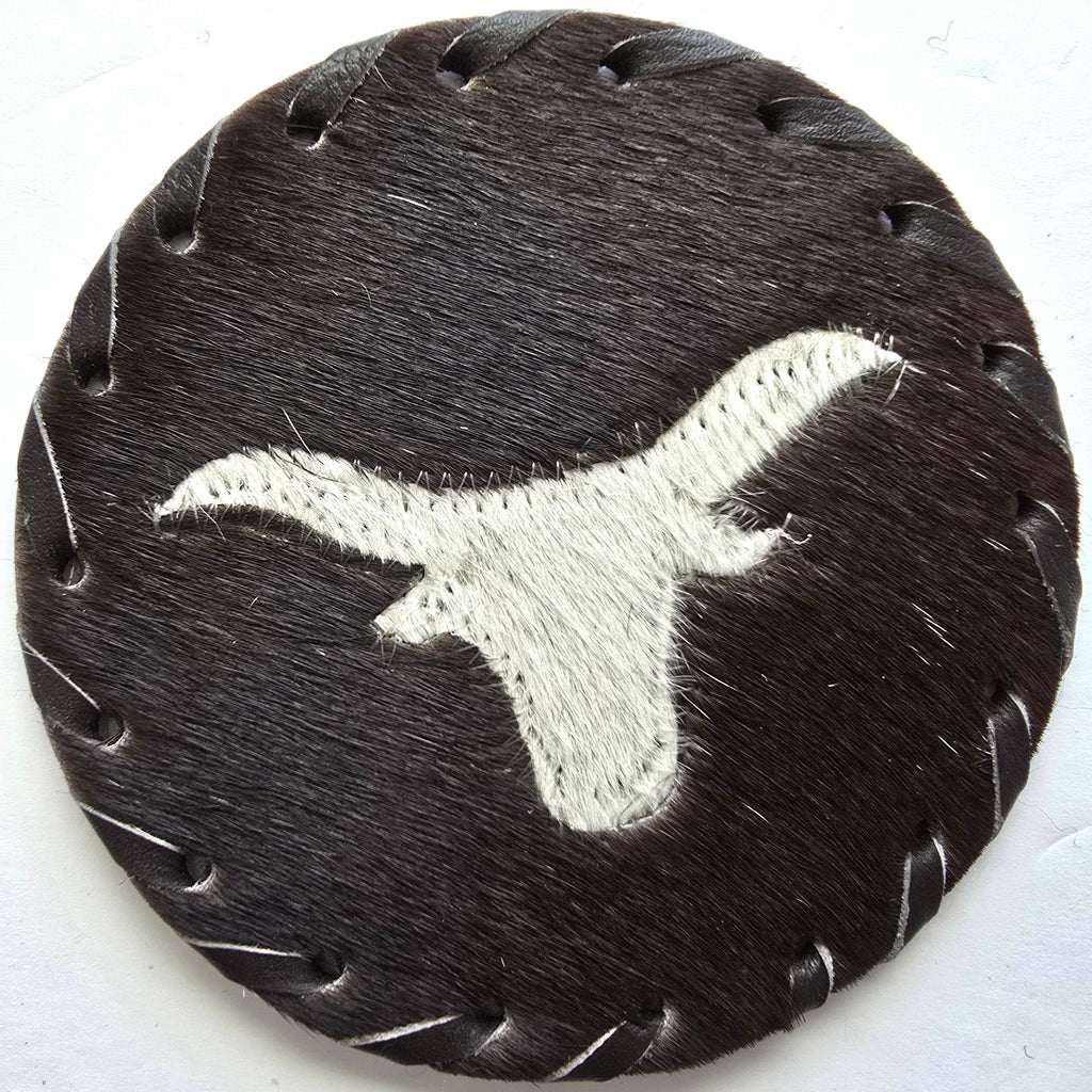 Large Cowhide Hair-on Coaster -  Bull Theme Western Decor