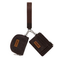 Wrangler Floral Tooled Wallet Set - Coffee