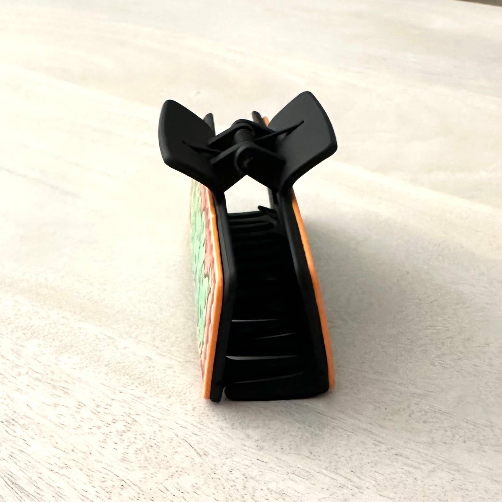 Leather Claw Western Hair Clip  "Green Cactus"