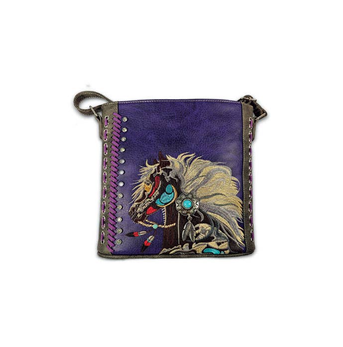 Purple horse purse