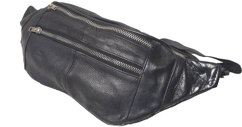 Genuine Cowhide  Leather Fanny Bag Waist Belt Pouch #3602