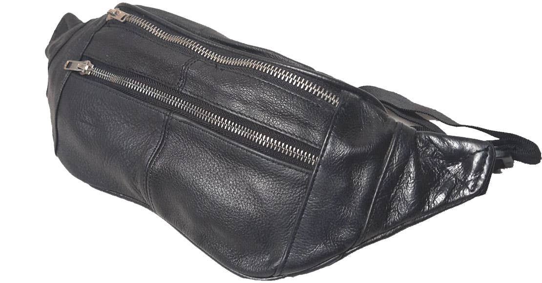 Genuine Cowhide  Leather Fanny Bag Waist Belt Pouch #3602