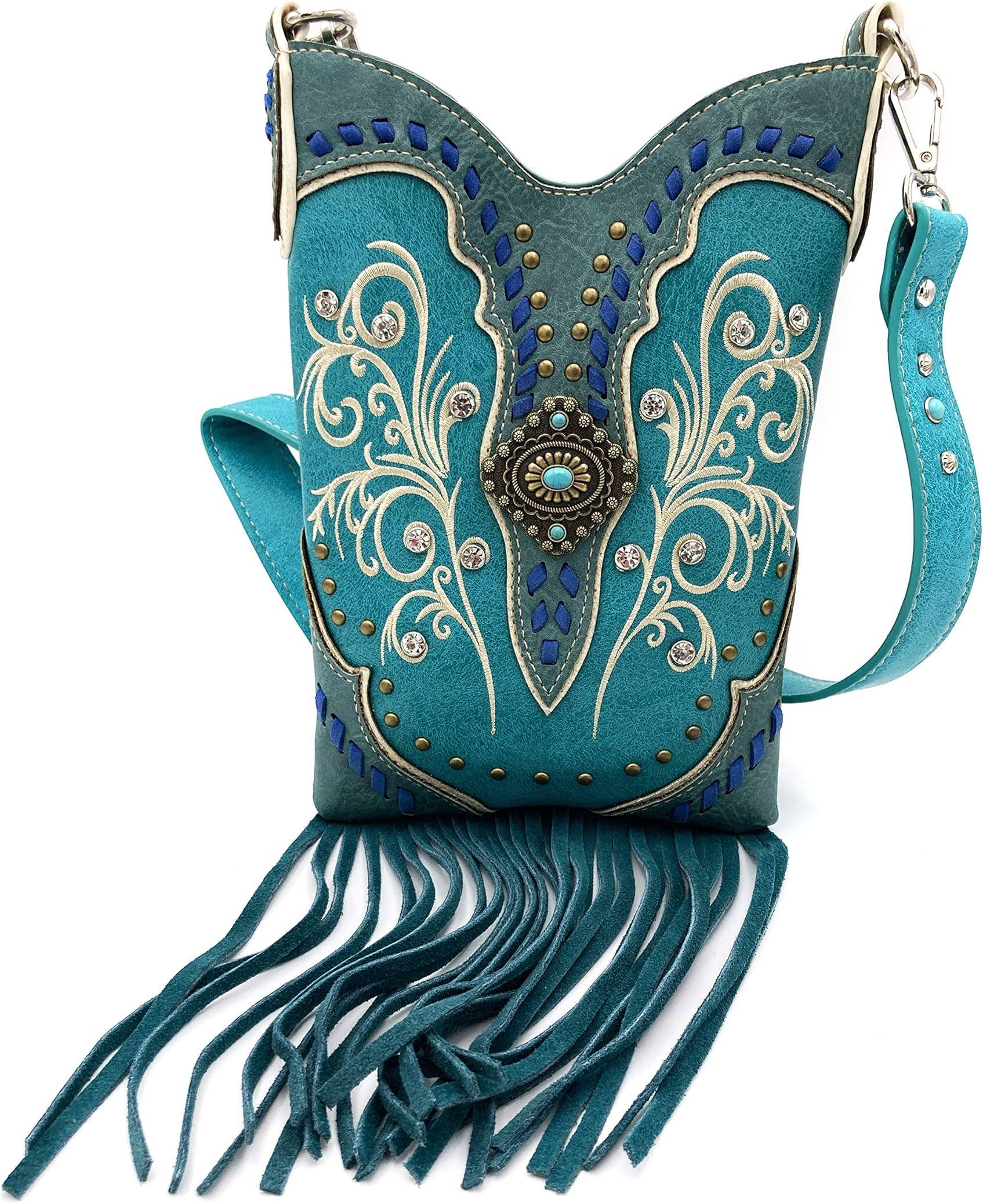 Fringe Western Crossbody Messenger Pouch