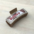 Western Hair Clip Leather Claw Pink "Howdy"