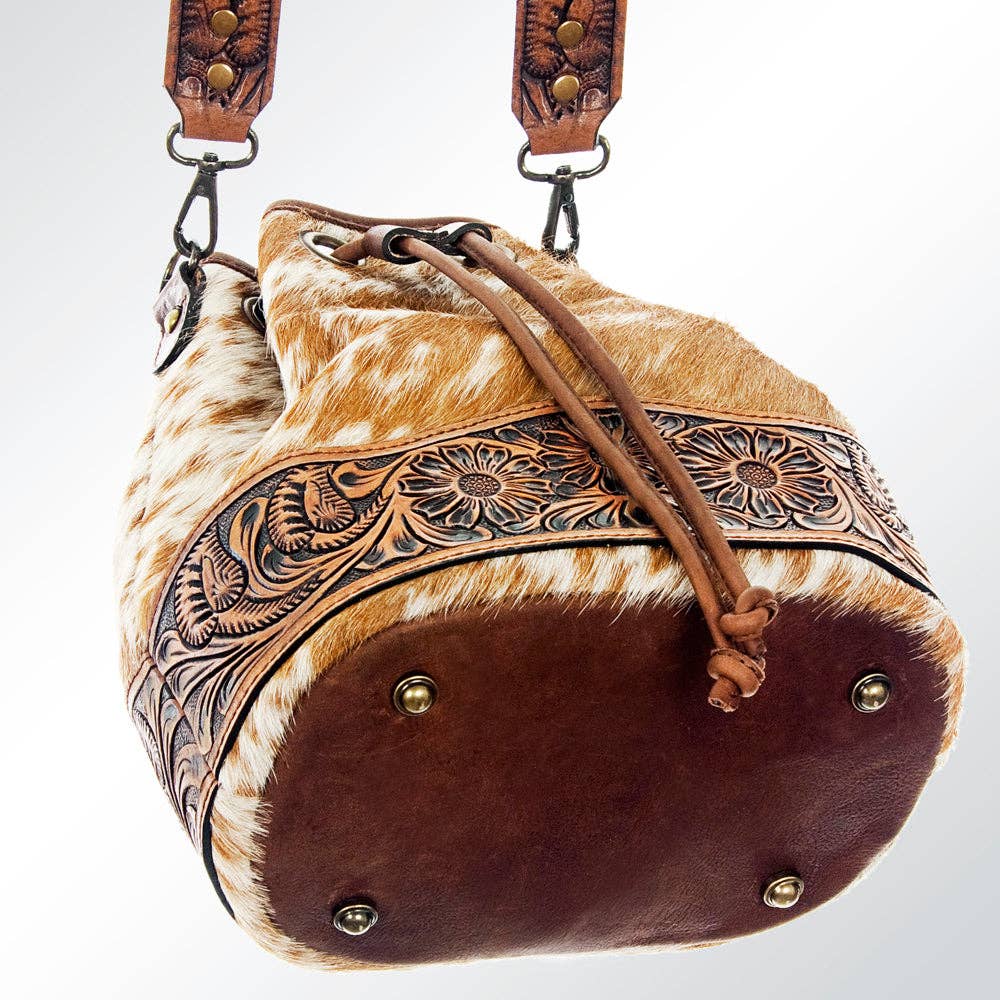 Bucket Hair On Genuine Western Leather Women Bag
