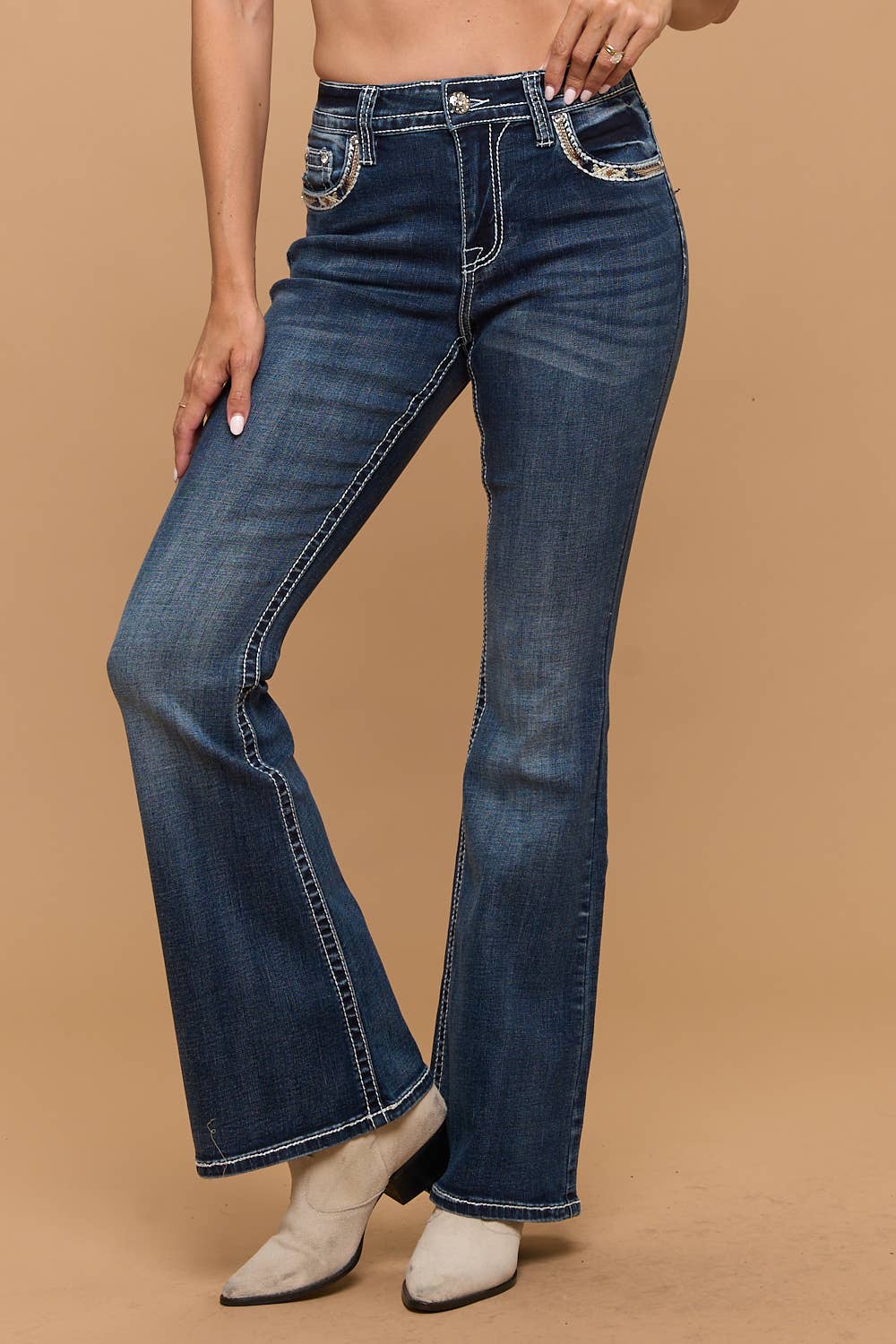 FLARE STRETCHY WOMEN'S BLING JEANS WESTFIELD EAGLE