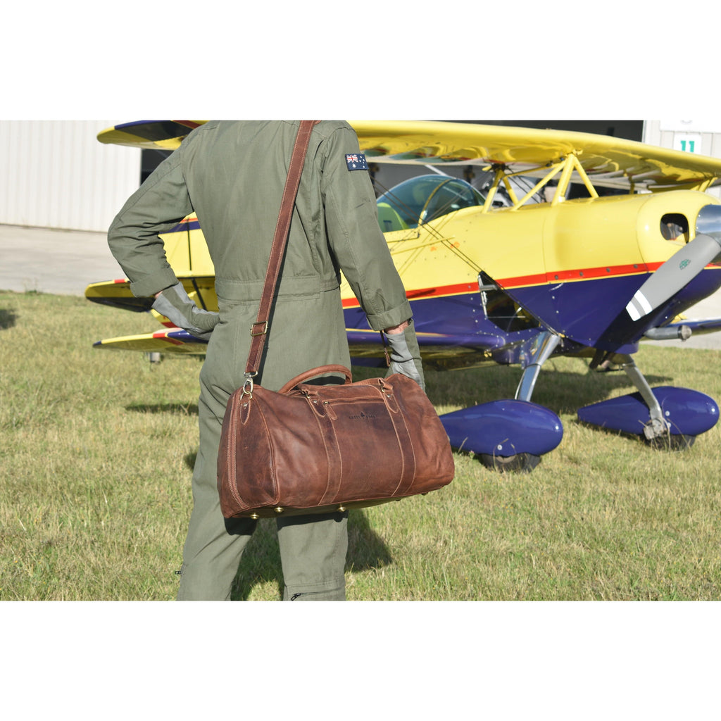 Leather Overnight Travel Bag Victoria