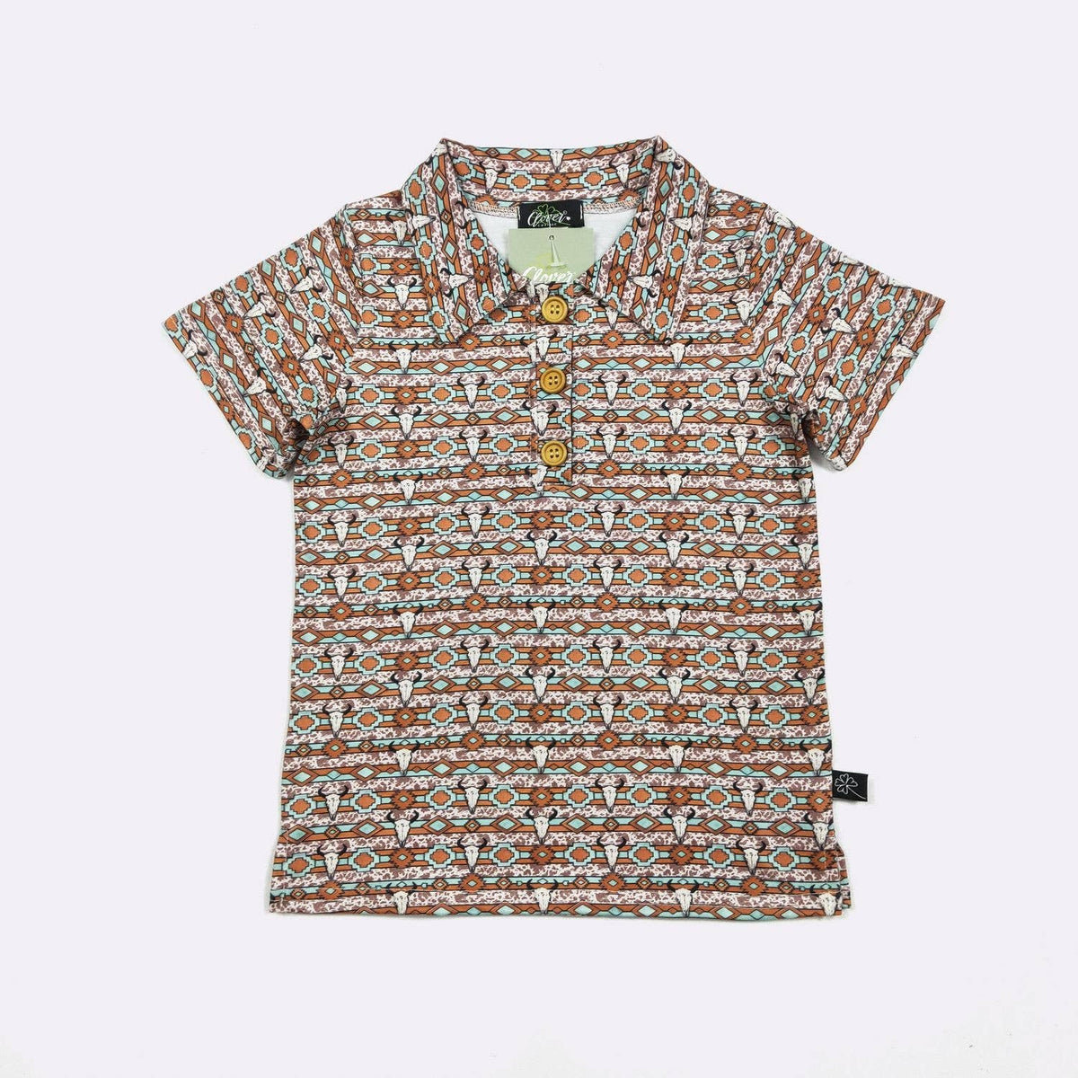 Aztec Longhorn Boy Collar Shirt