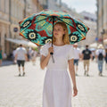 Teal Aztec umbrella