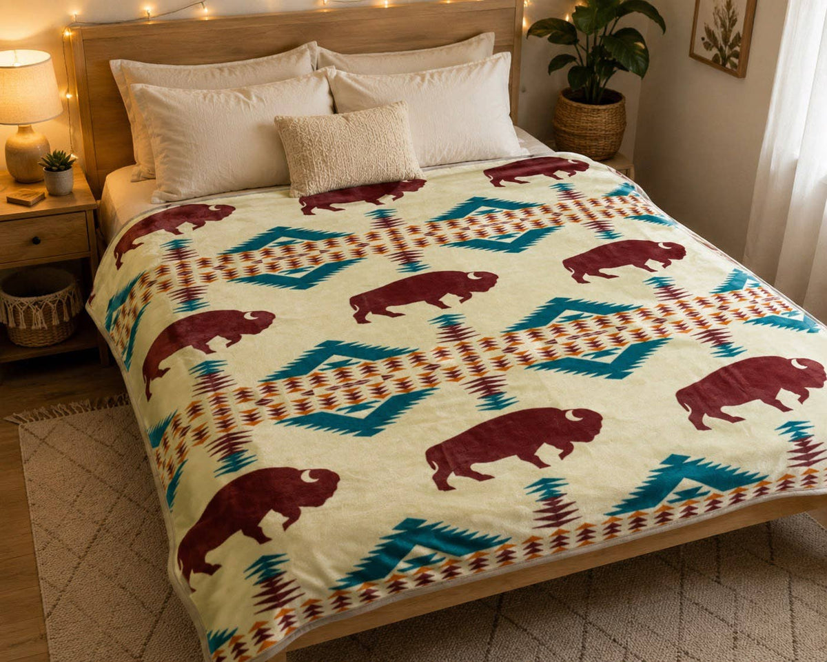 *Buffalo 2 Ply Flannel Blanket – Full Size 60 X 80 Inch 