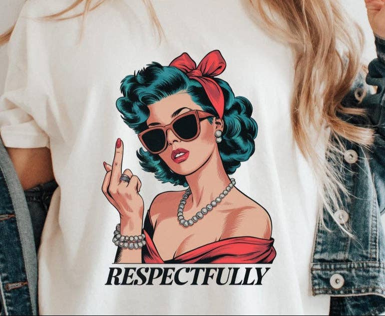 T-Shirt Vintage Attitude Respectfully