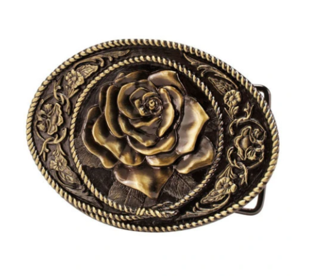 Flora Cowgirl Western Cowboy Belt Buckle
