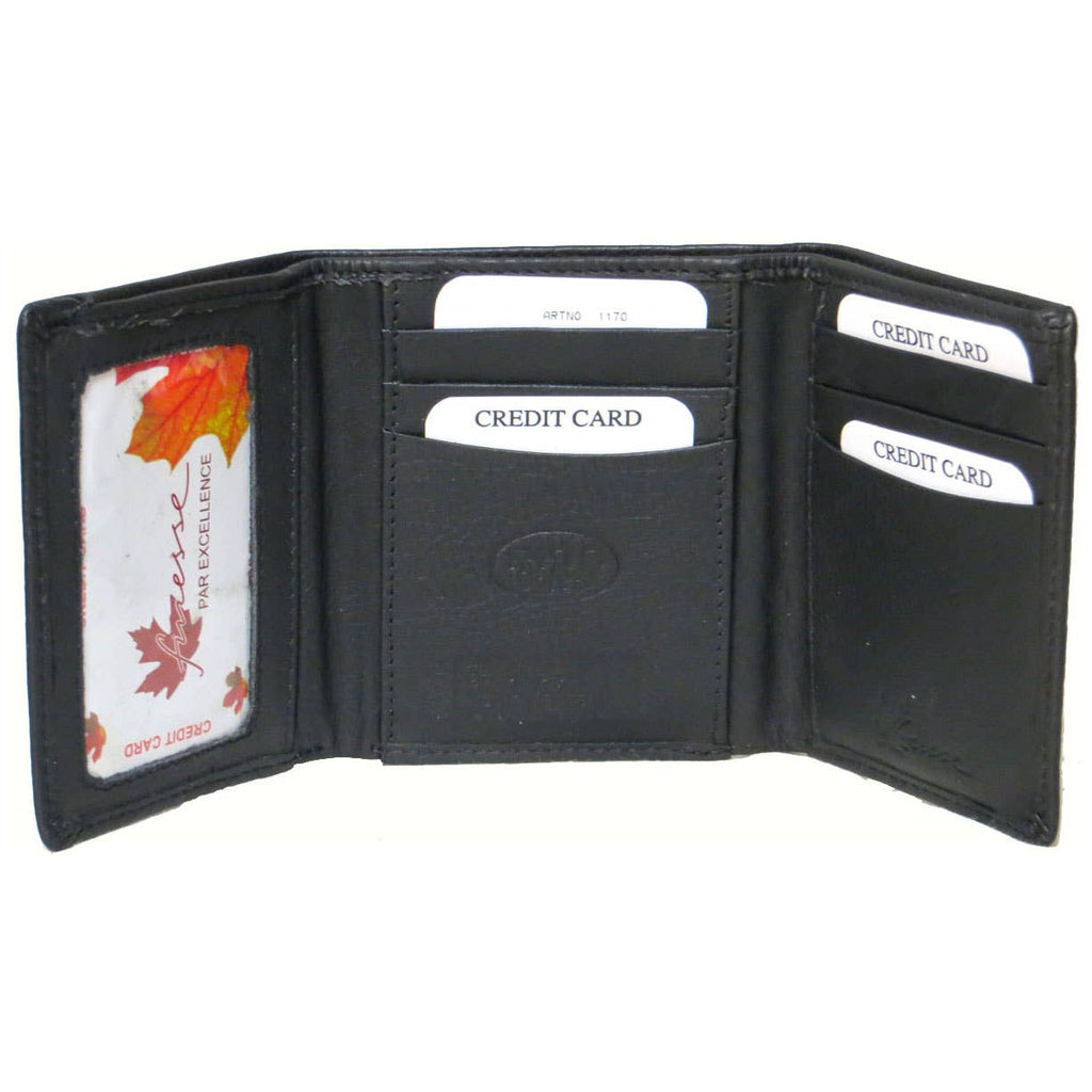 Genuine Cowhide Leather RFID Men's Trifold Wallet