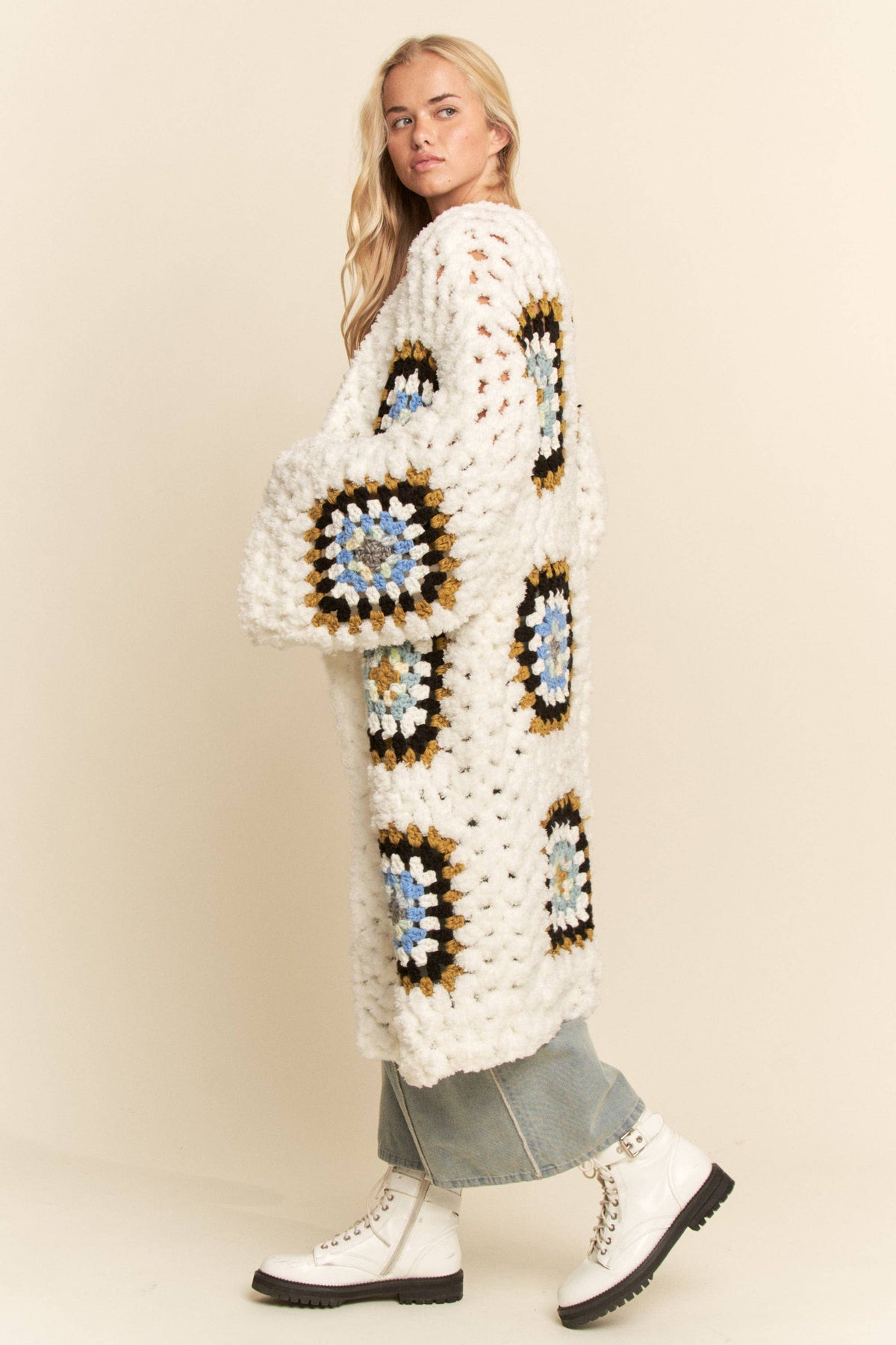 Granny Square Crochet Cardigan