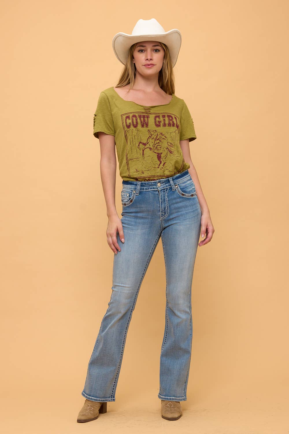BOOTCUT STRETCHY WOMEN'S BLING JEANS WESTFIELD EAGLE