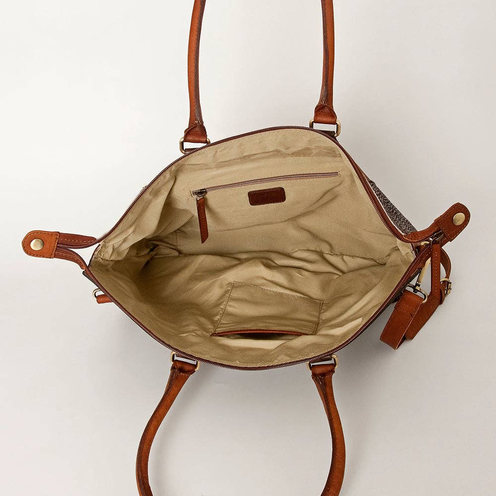Tote Genuine Western Leather Women Bag Sage