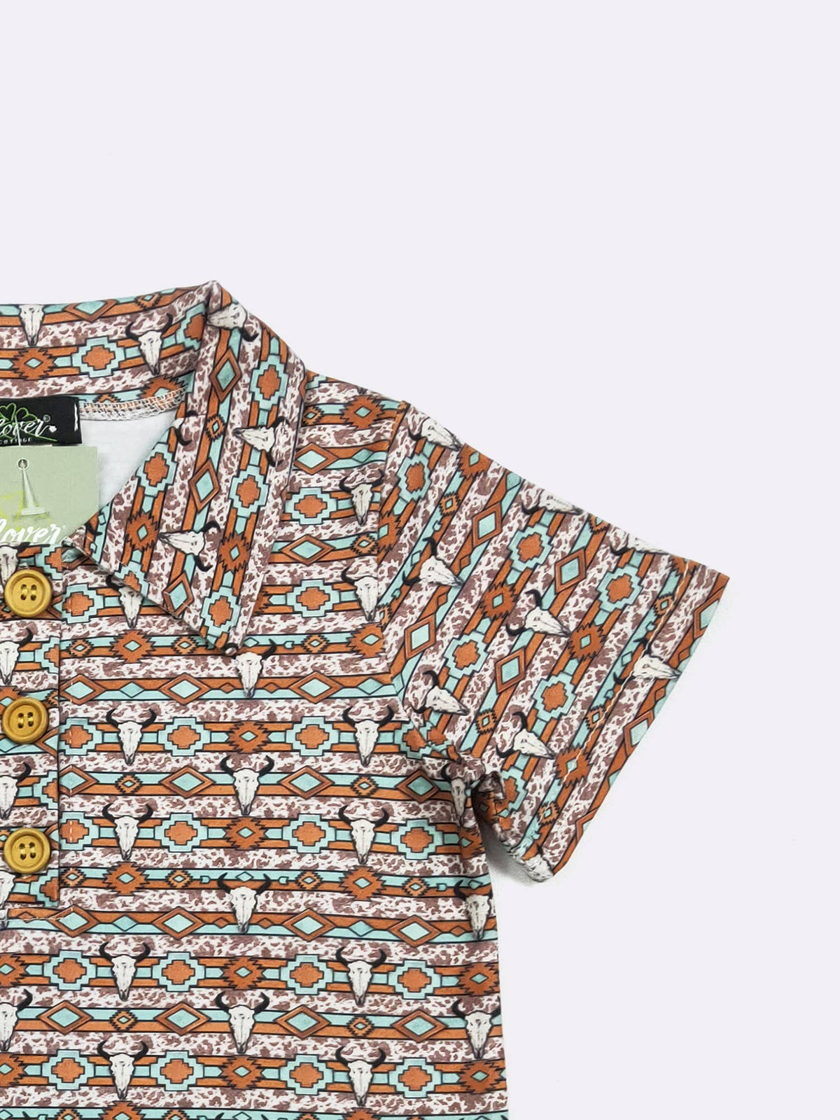 Aztec Longhorn Boy Collar Shirt