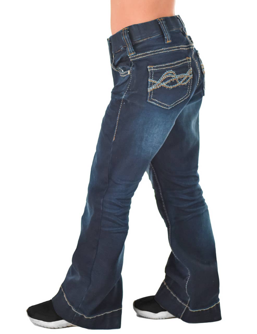 Cowgirl tuff Girls Pull Dark Trouser