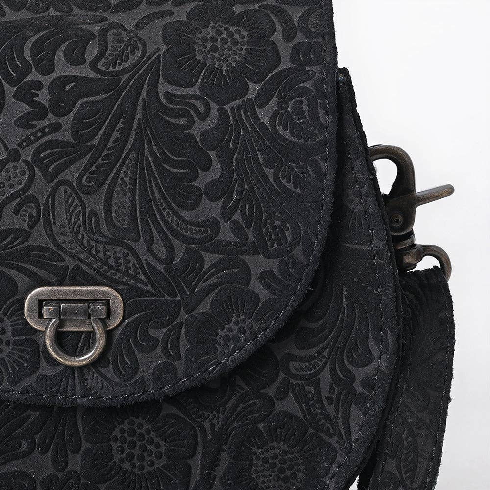 ADBG1693 American Darling Floral Embossed Crossbody | Damascus Design
