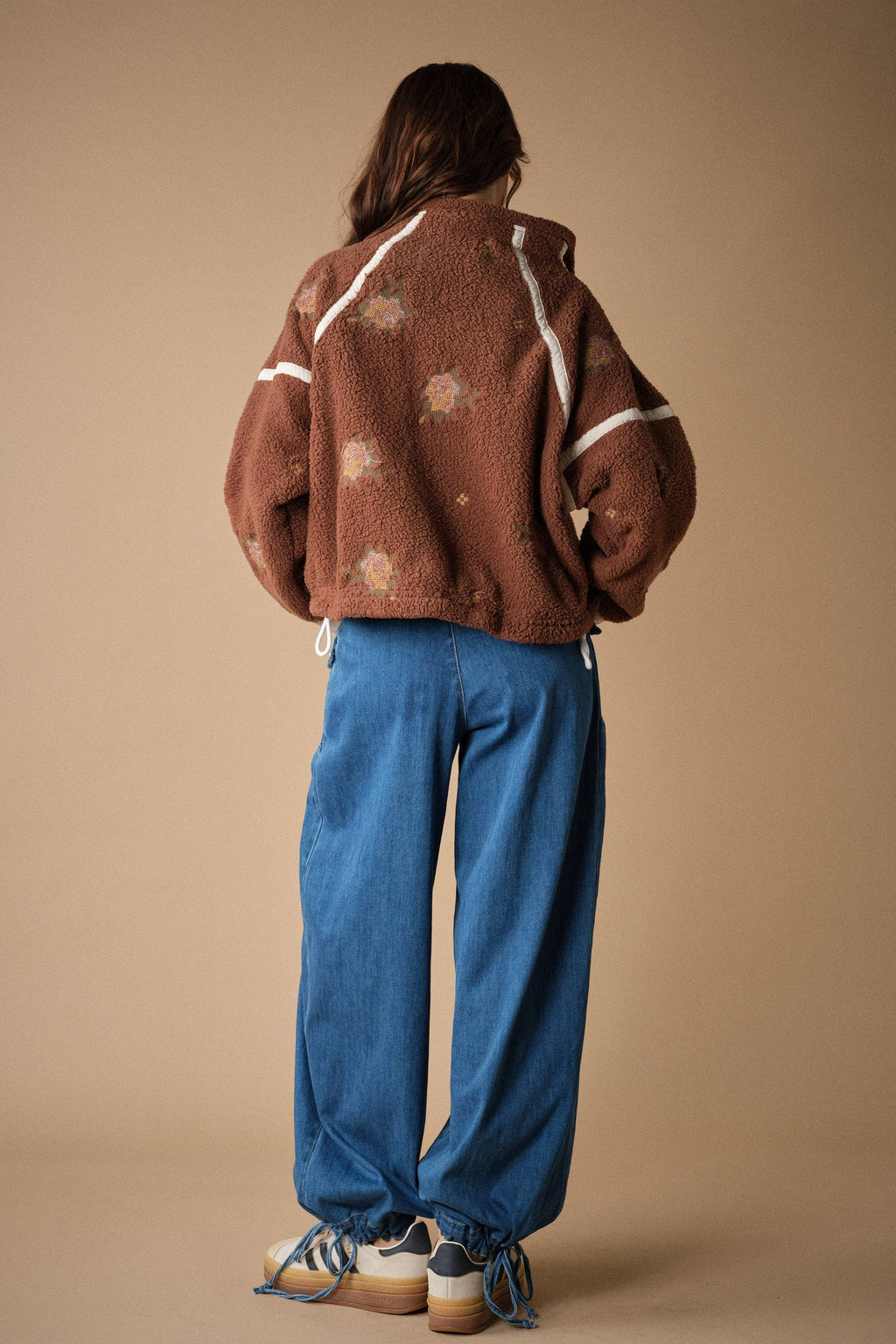 Horseshoe Embroidered Harem Pants