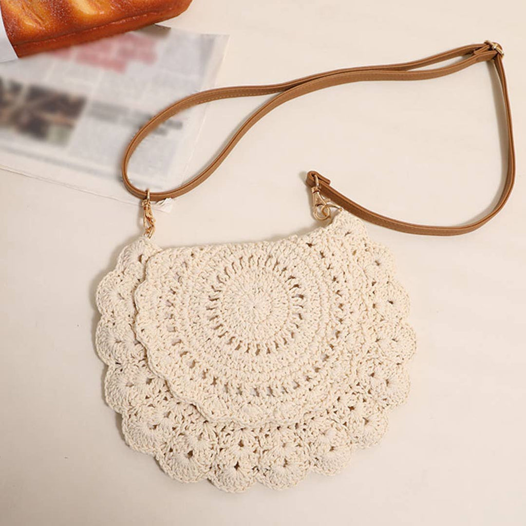 Crochet Crossbody Hollow Out Woven Shoulder Bag