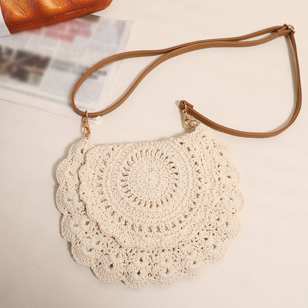 Crochet Crossbody Hollow Out Woven Shoulder Bag