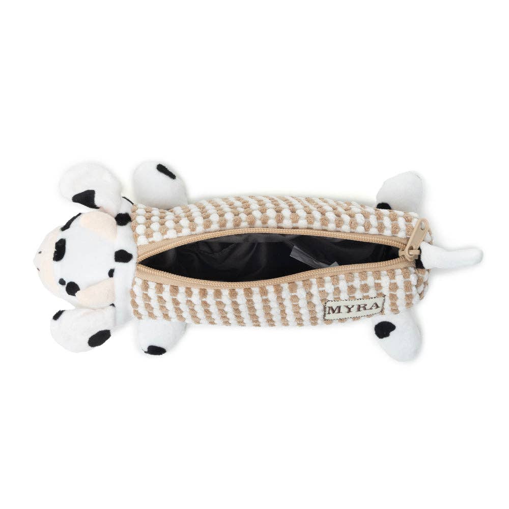 Cowbuddy Pencil Case in Brown and Creme