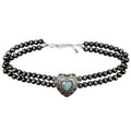 Bohemian Western Heart Turquoise Choker Necklace