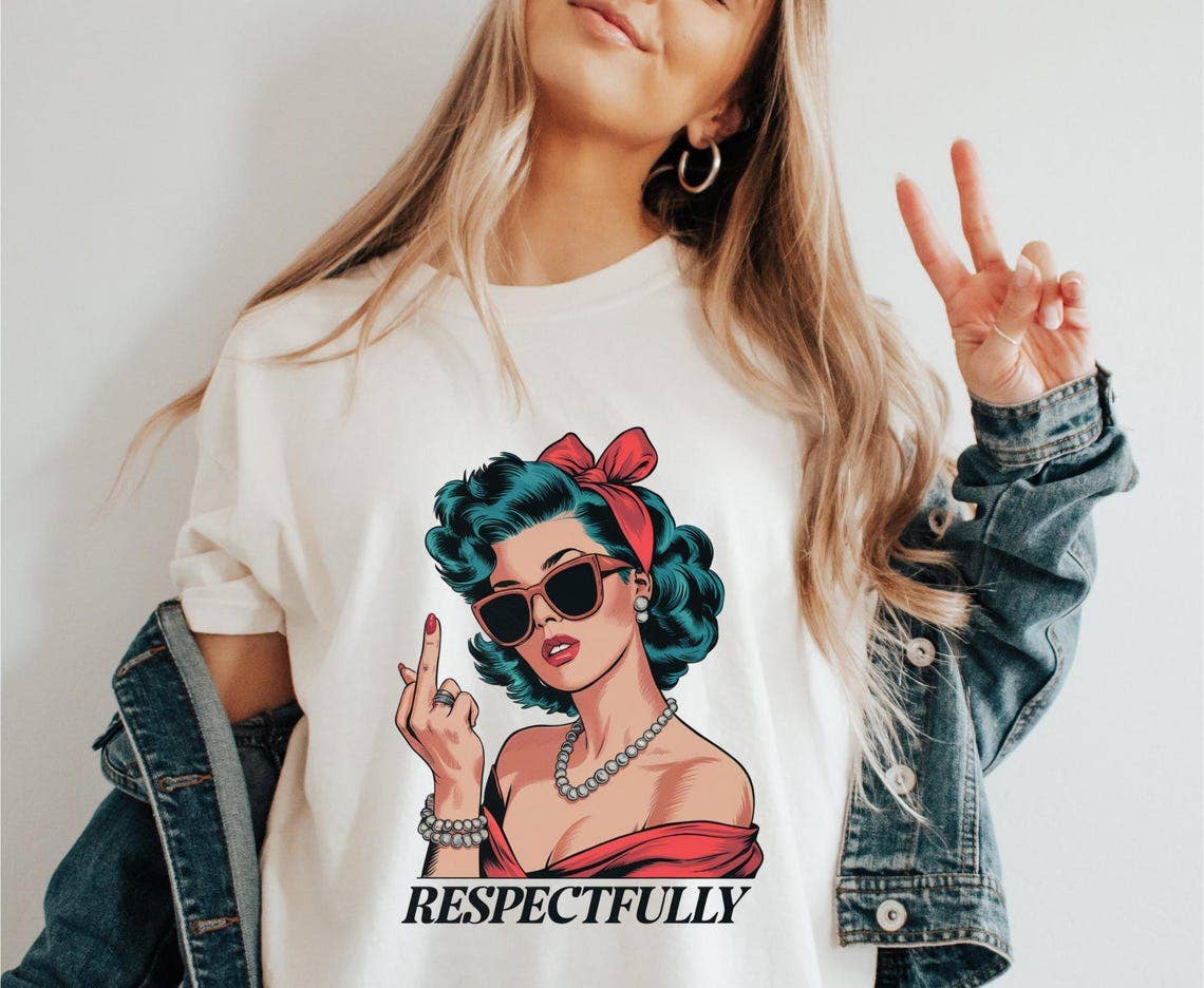 T-Shirt Vintage Attitude Respectfully