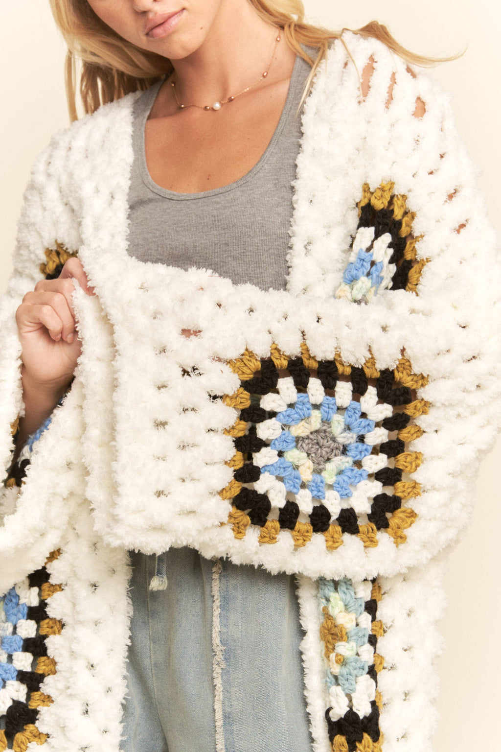 Granny Square Crochet Cardigan