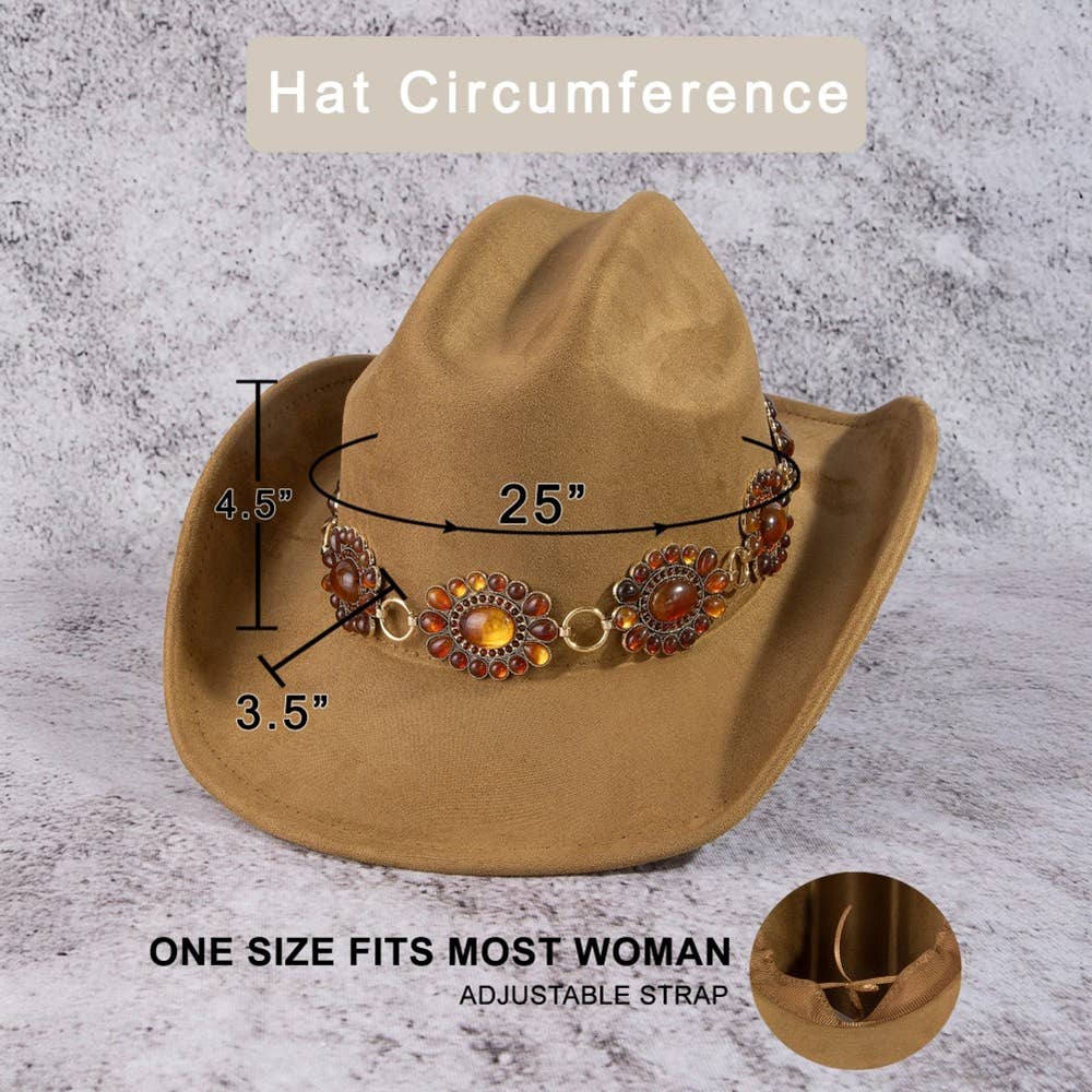 Western Concho Chain Cowboy Hat