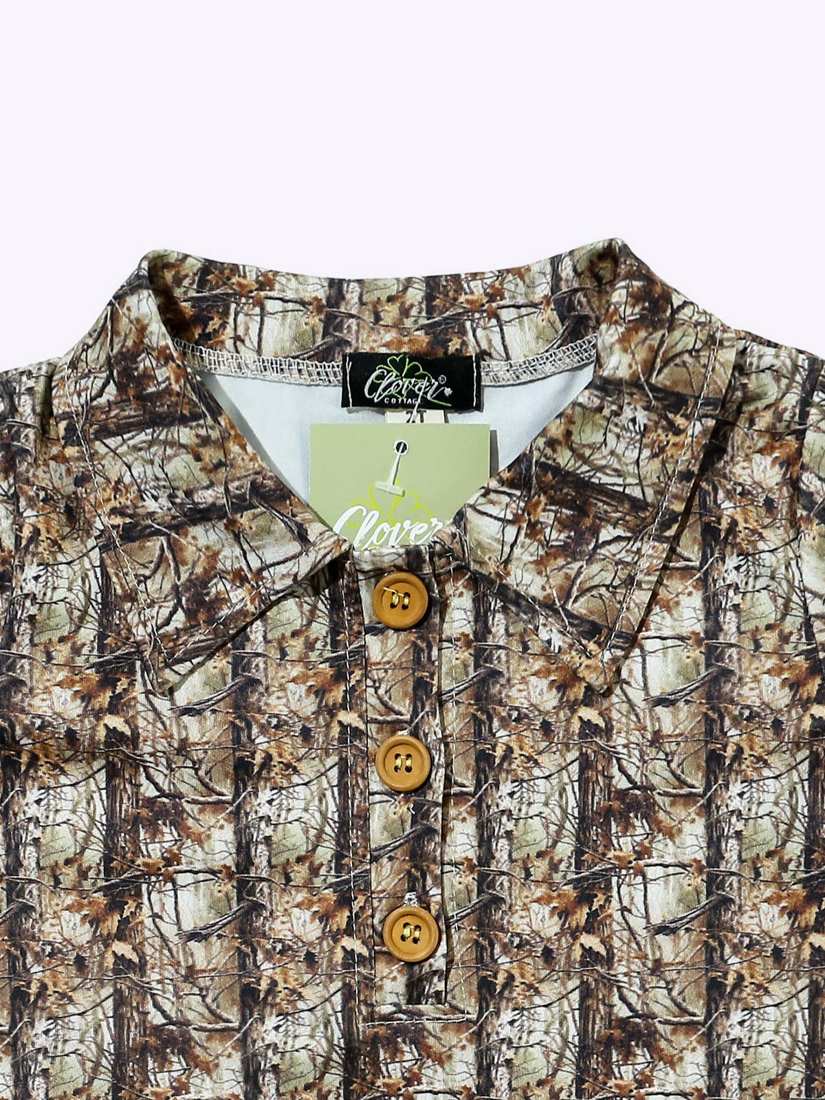Tree Camo Boy Collar Shirt