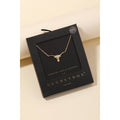 Secret Box Cz Stud Bull Head Pendant Necklace
