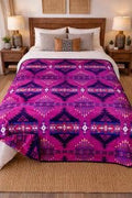 Full 2PLY Flannel Blanket Full Size ,White River Pink