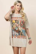 CELINE VINTAGE WESTERN GRAPHIC T-SHIRT DRESS