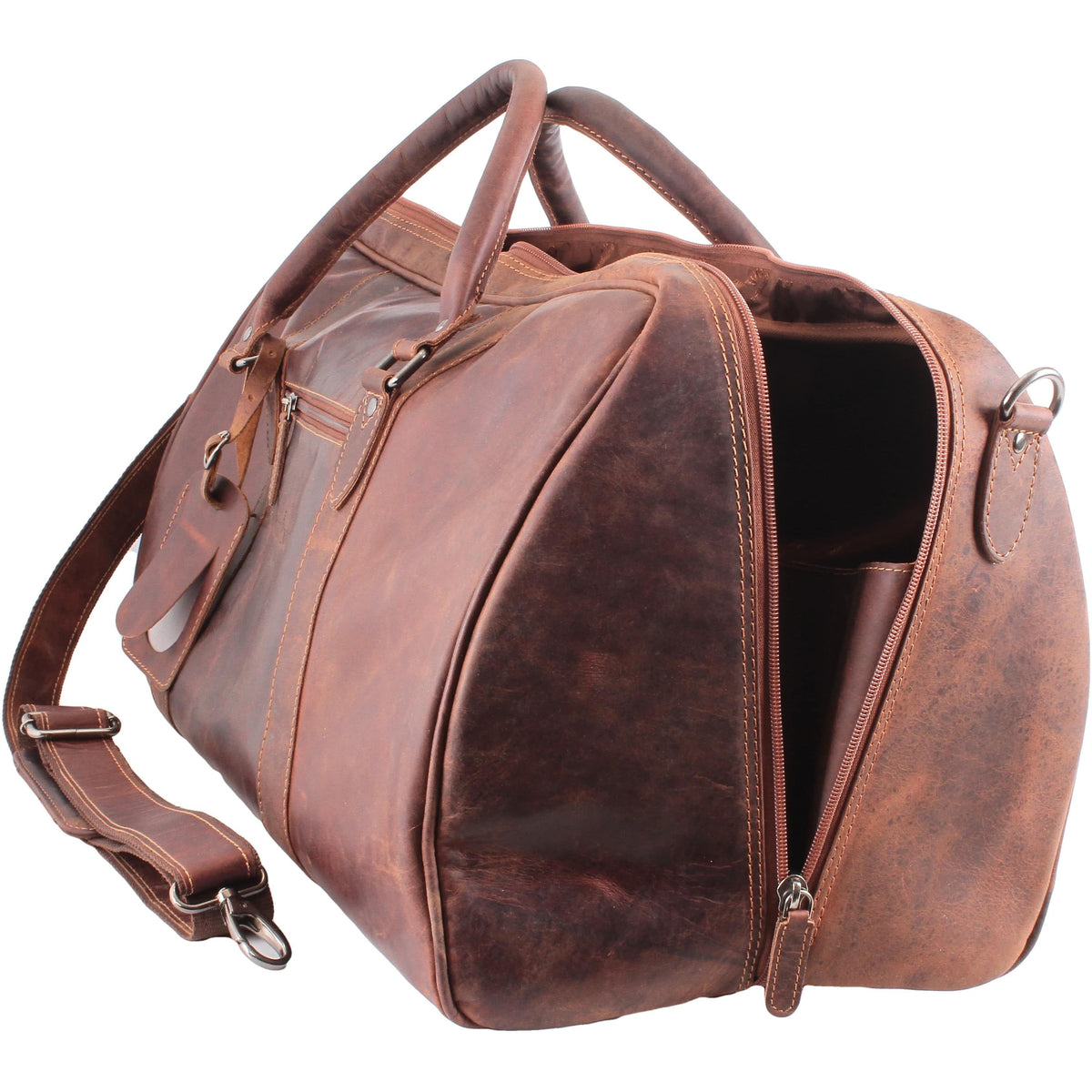 Leather Overnight Travel Bag Victoria